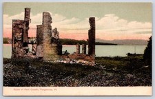 Antique Vermont Postcard VERGENNES Ruins of Fort Cassin 1910 picture