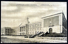 JAMAICA NEW YORK HIGH SCHOOL 1933 NY Antique Photo Postmarked Postcard RPPC picture