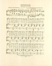 BARNARD COLLEGE Vintage Song Sheet c1906 