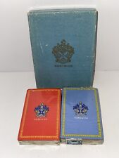 Virntage Hardwick Double Deck Playing Cards Gold Edge Sealed With Full Tax Stamp picture