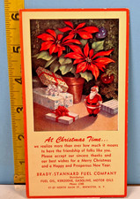 Vintage Brady-Stannard Fuel Company NY Christmas Blotter. picture