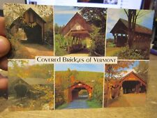 K2 VERMONT Old Postcard Covered Bridge Middlebury Danville Coventry Fayston 6 picture
