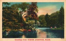 Greetings From North Andover Mass Vintage 1940 Postcard picture