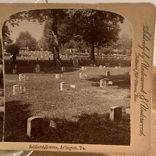 VINTAGE ANTIQUE CAMERA STEREOVIEW STEREOSCOPE CARD Arlington Virginia Cemetery picture