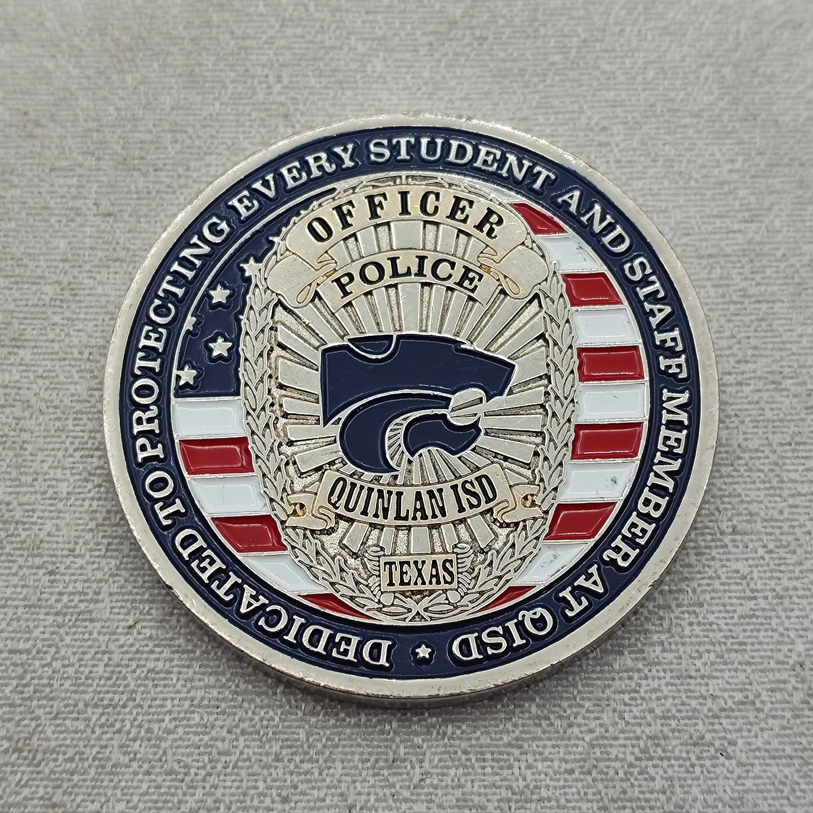 Quinlan ISD Texas School Police Challenge Coin Quinlan ISD Texas School Police Challenge Coin