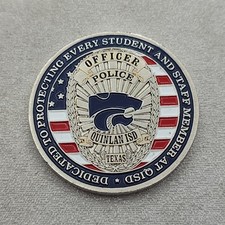 Quinlan ISD Texas School Police Challenge Coin picture