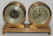 Antique Chelsea Ball Feet Clock with Barometer Set Spaulding & Co Chicago picture