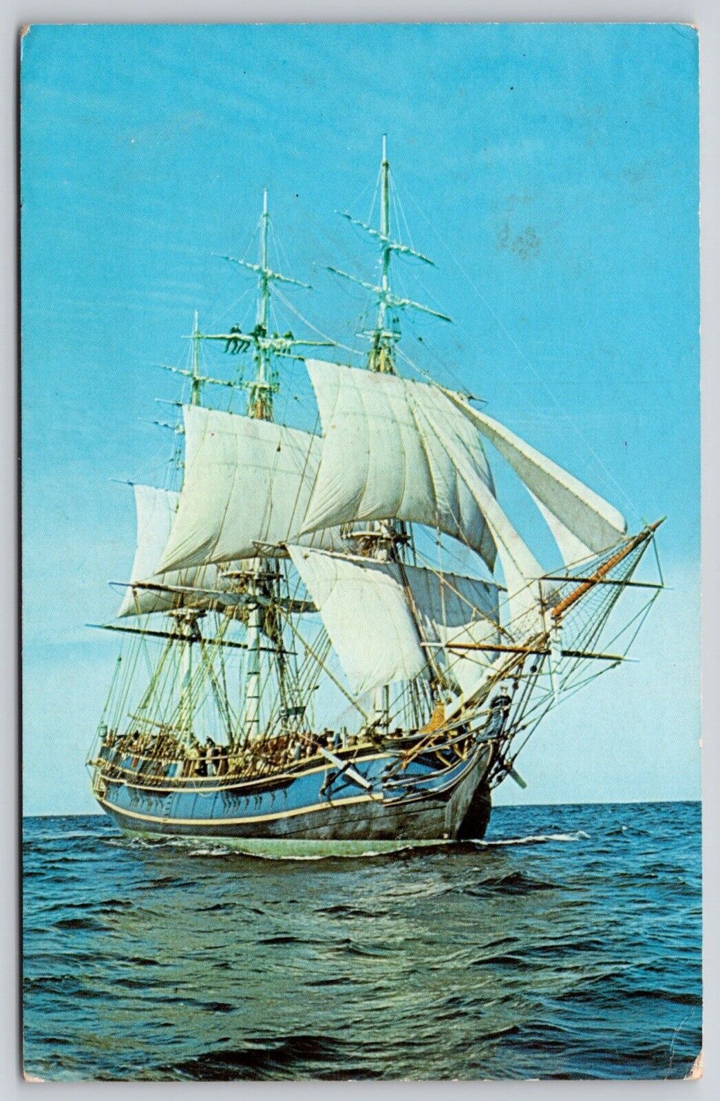 Bounty Replica HMS Lunenburg Nova Scotia Canada Ship Vintage WOB PM Postcard