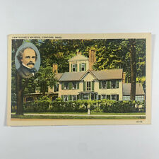 Vintage Postcard Massachusetts Concord MA Hawthorne Wayside Mansion Linen picture