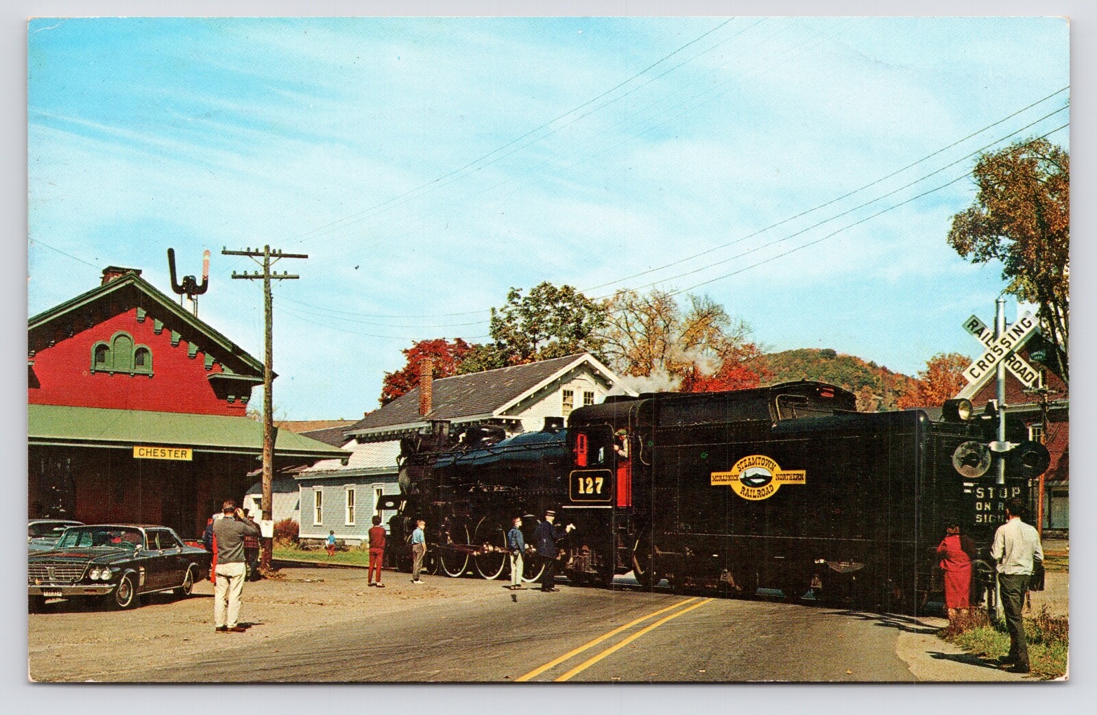 Bellows Falls Vermont VT Steamtown USA Rutland RR Depot Postcard c1970s