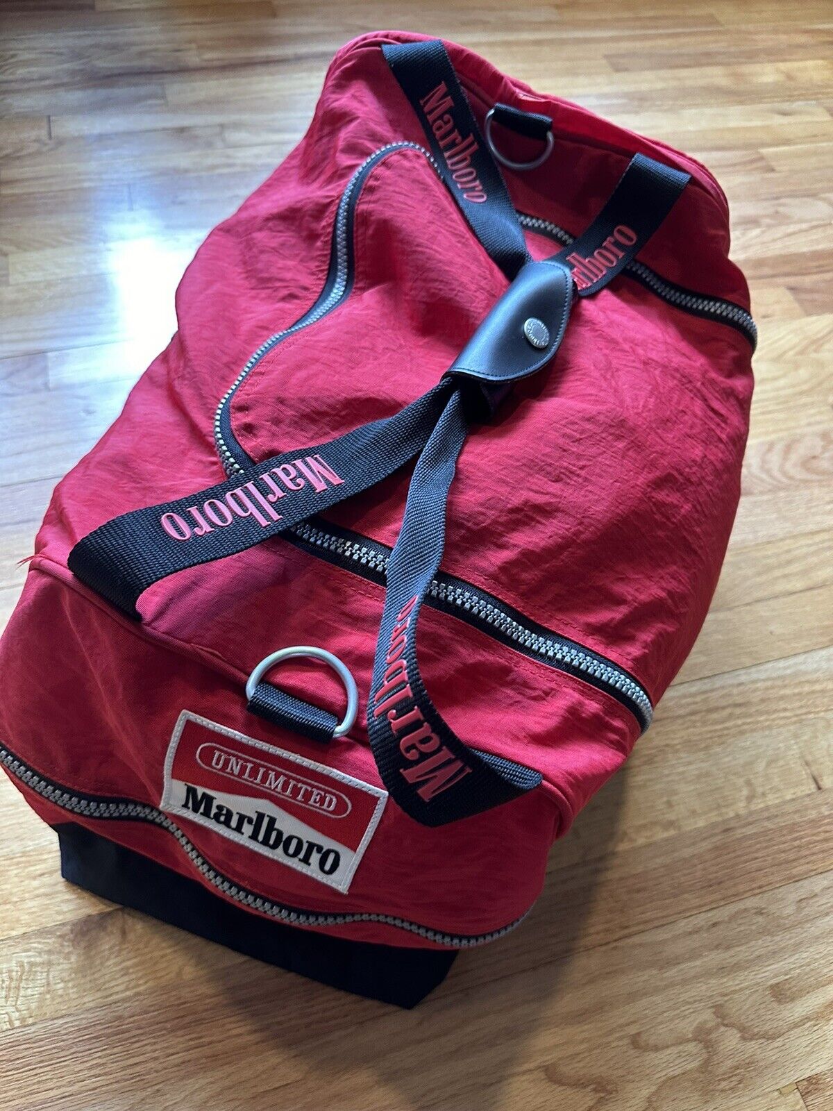 VTG 90’s Marlboro Unlimited Gym Sports Duffle Bag Medium Size Dims 14x12x9 NWT