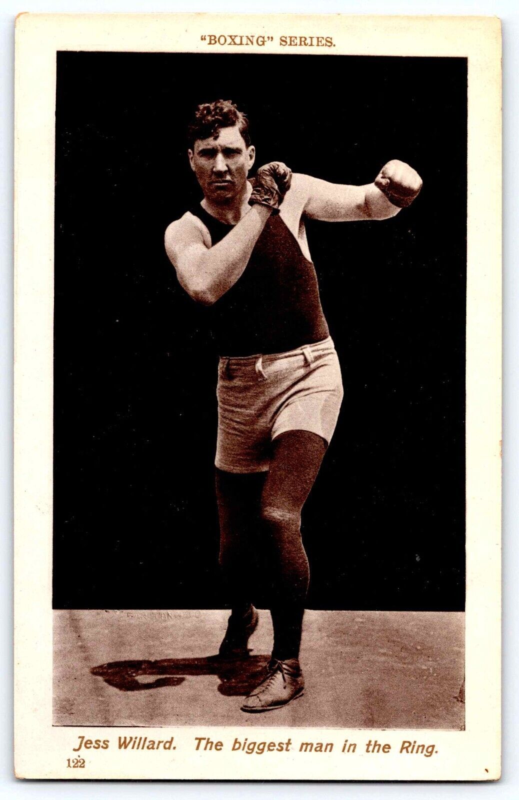Jess Willard Vintage Postcard American Heavyweight Boxing Champion Vintage c1920