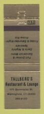 Matchbook Cover - Tallberg's Restaurant Lounge Wallingford CT picture
