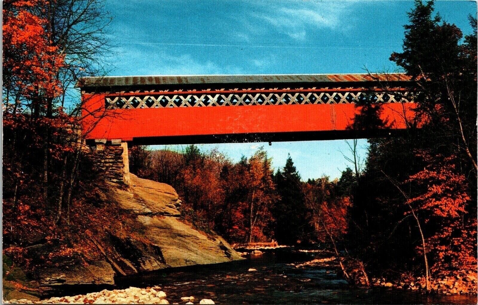 Old Covered Chiselville Bridge East Arlington Vermont VT Postcard UNP VTG Koppel