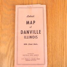 1960 Danville Illinois Map With Street Index Guide  picture