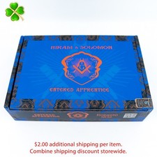 Hiram & Solomon Entered Apprentice Robusto Wood Cigar Box 8.5