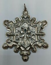 1971 Gorham Sterling Silver Snowflake Christmas Ornament 2nd Edition Snow Winter picture