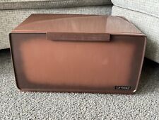 VTG BROWN MCM LINCOLN BeautyWare METAL Bread Box With SHELF CUTTING BOARD picture