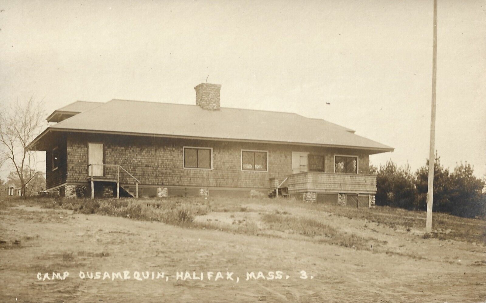Halifax MA -- Camp Ousamequin, main building?; nice 1920-30s RPPC