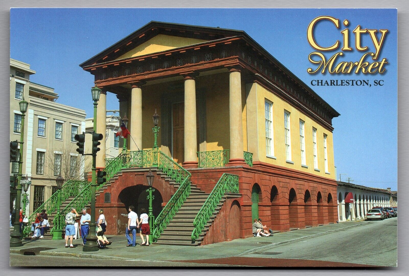 Charleston SC, The City Market Postcard
