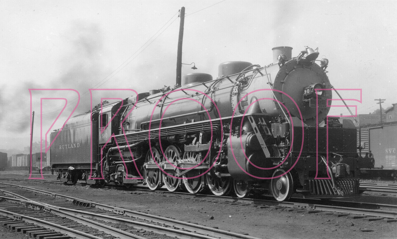Rutland Railroad Engine 90 - 8x10 Photo