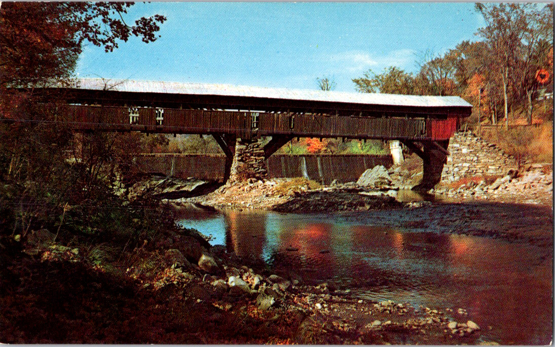 Vintage Postcard Taftsville Vermont Ottauquechee River Covered Bridge Vintage Postcard Taftsville Vermont Ottauquechee River Covered Bridge