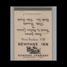 Matchbook Cover Royal Flash Newfane Inn Newfane, VT picture
