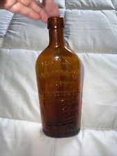 Vtg Antique? Warners Safe Cure Amber Yellow Bottle 12 1/2 Oz.  USA Made Medicine picture
