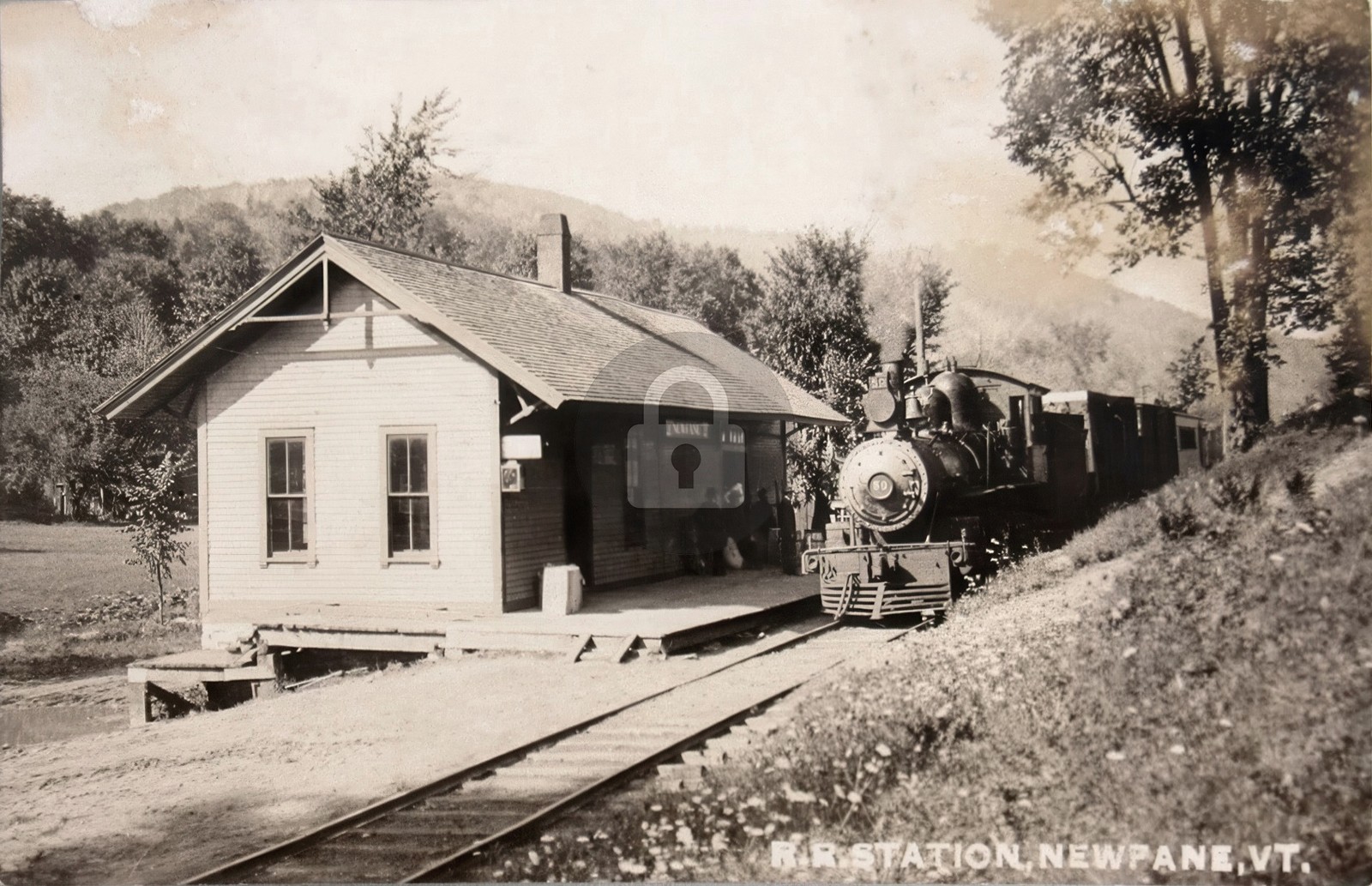 Newfane VT Rail Road Station Train Depot Vermont Windham Co RPPC Postcard COPY Newfane VT Rail Road Station Train Depot Vermont Windham Co RPPC Postcard COPY