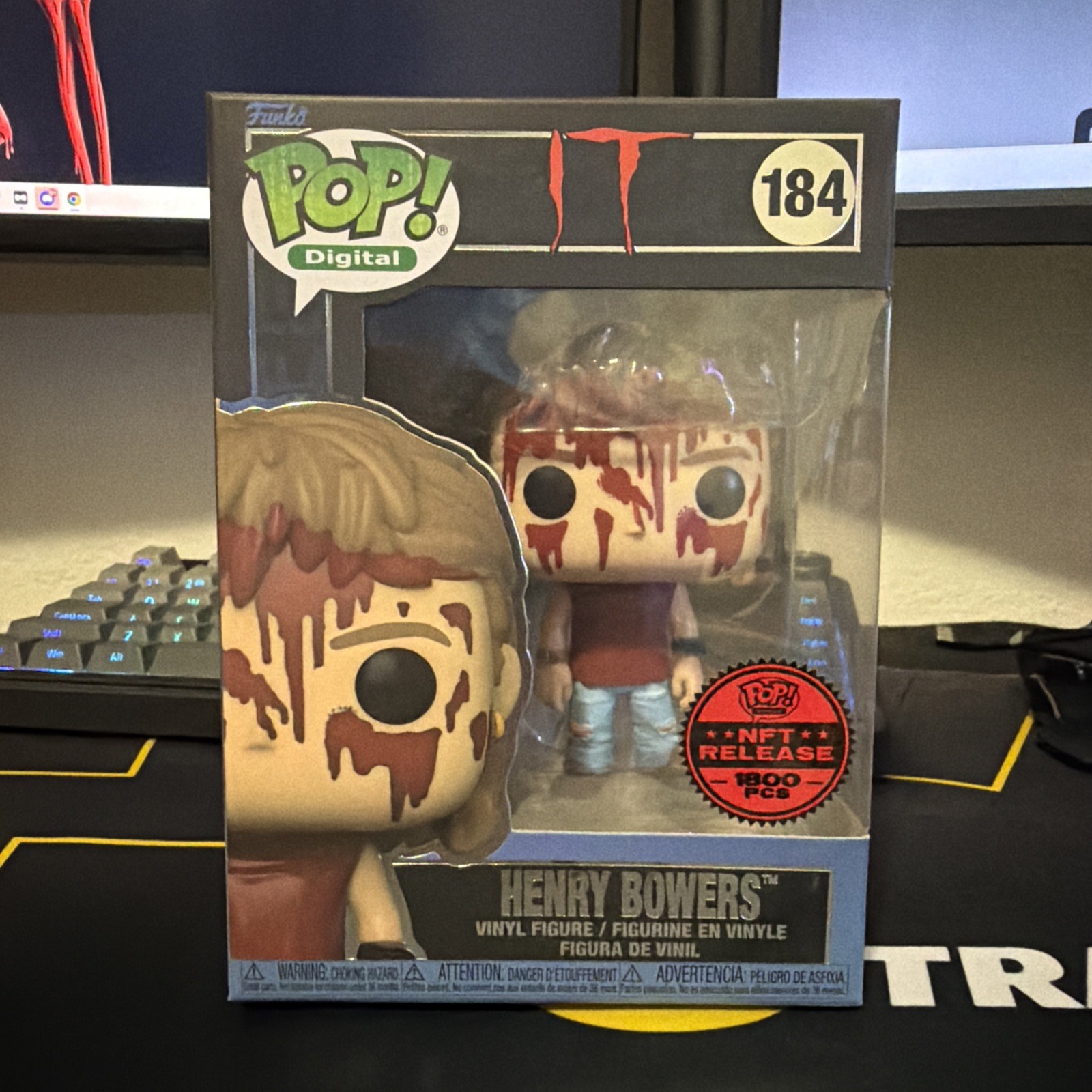 Funko Pop Digital 184 IT Henry Bowers Legendary 1800 w/ protector Funko Pop Digital 184 IT Henry Bowers Legendary 1800 w/ protector