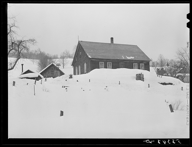 Photo:Taftsville Vermont 1940 Winter Storm Snow Covered Farmhouse Fields Photo:Taftsville Vermont 1940 Winter Storm Snow Covered Farmhouse Fields