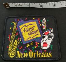 Vintage Mardi Gras New Orleans Louisiana Sew On Embroidered Patch LA picture