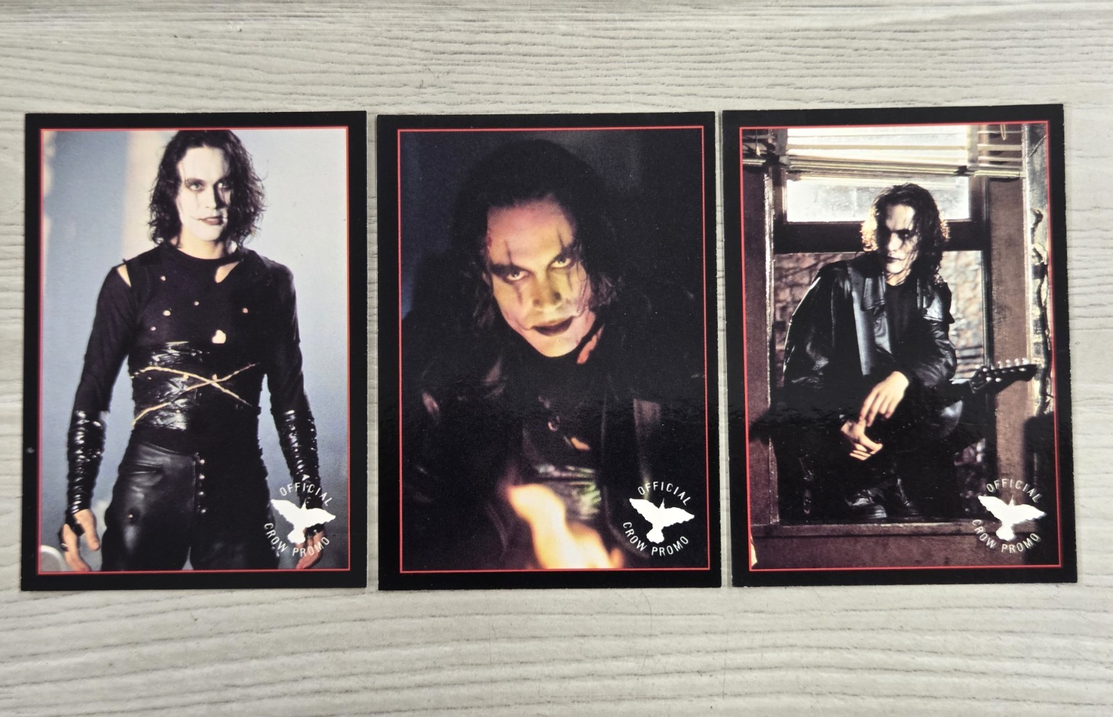 1994 Kitchen Sink The Crow Promo Cards #P1. P3 & P4 Brandon Lee