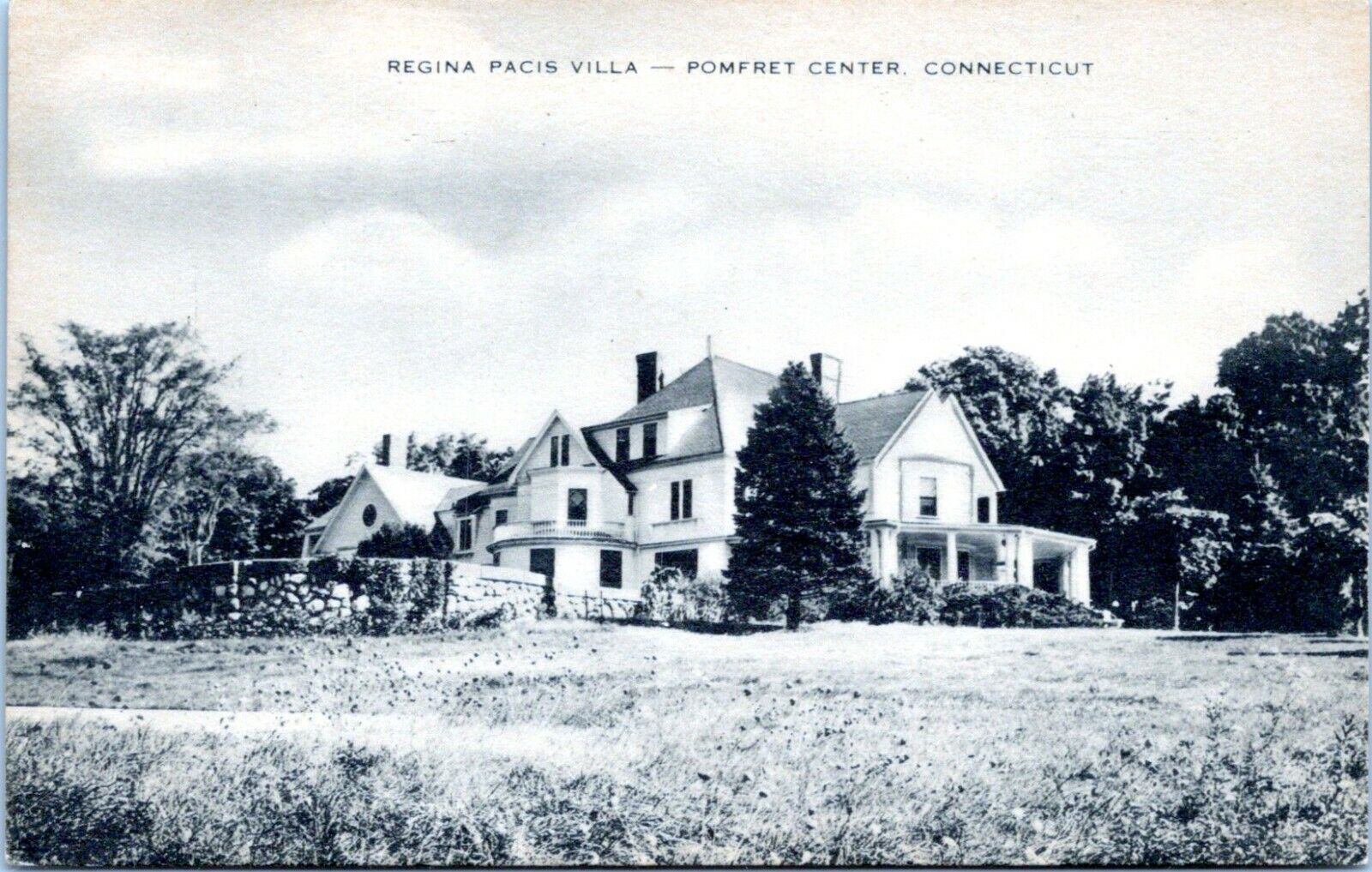 Pomfret Connecticut Postcard Regina Pacis Villa Pomfret Center 1930s NH