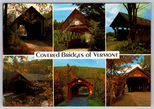 c1980s Covered Bridges Vermont Essex Greenbanks Halpin Postcard picture