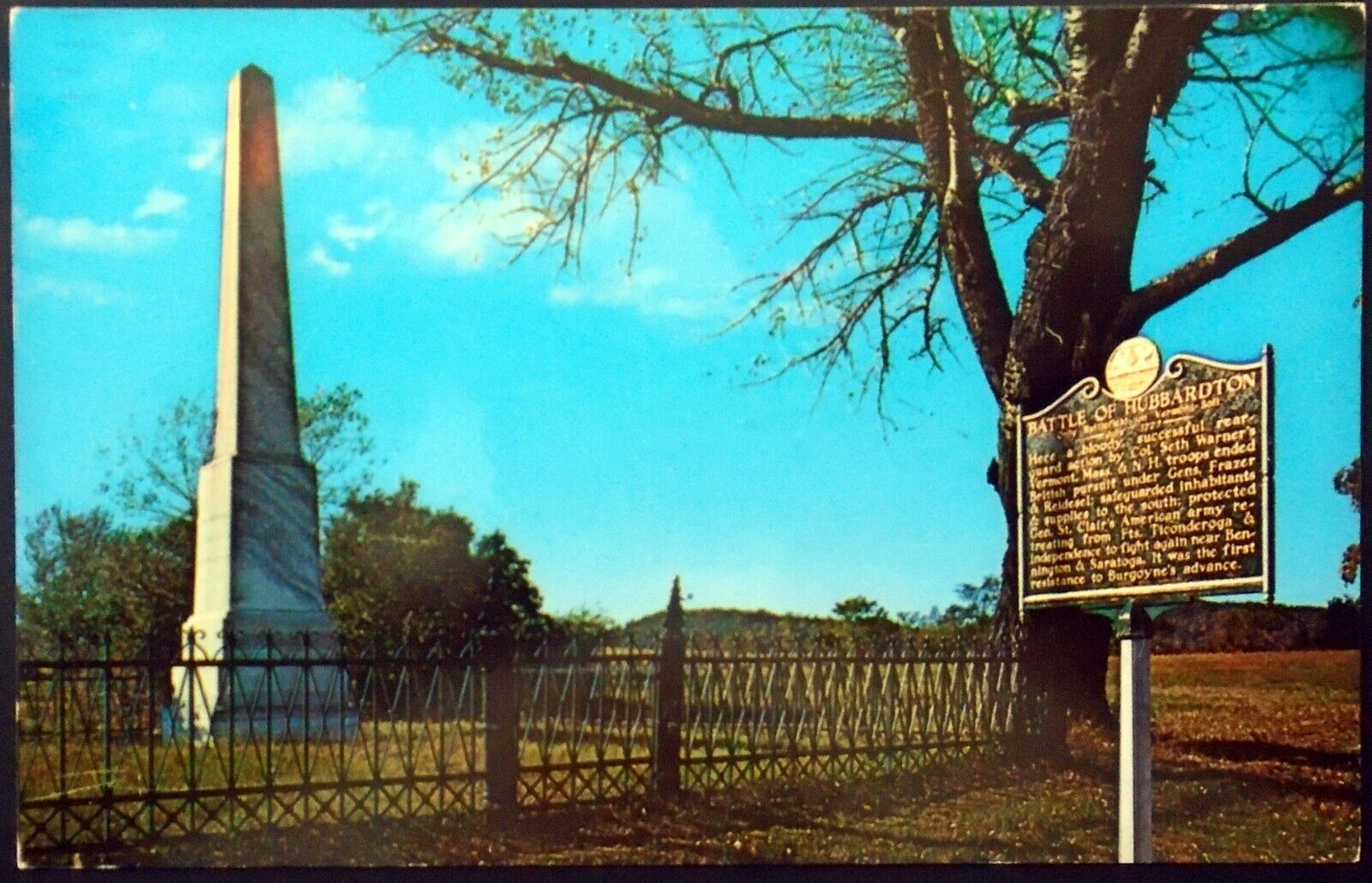 Revolutionary Battle Monument, Hubbardton, (Castleton), Vermont