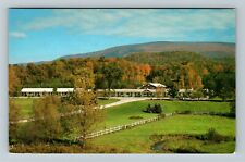 Shaftsbury VT- Vermont, Iron Kettle Motel, Aerial View, Chrome Postcard picture