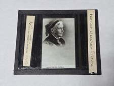 Antique Harriet Beecher Stowe Author Uncle Tom's Cabin Glass Lantern Photo Slide picture