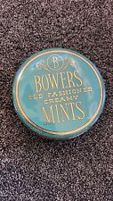Vintage Tin Bowers Old Fashioned Creamy Mints Tin 6.5