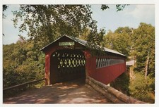 Old Covered Chiselville Bridge Vermont Vintage Giant Postcard 9x6 picture