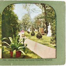 Arlington Virginia National Cemetery Stereoview c1905 Military Wife Baby VA G533 picture