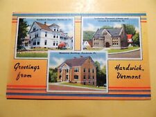 Greetings from Hardwick Vermont vintage linen postcard multiple views picture