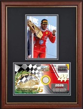Lewis Hamilton F1 2018 Race Worn Relic Spanish GP Ferrari Framed '26 Victory FDC picture