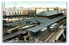 Dudley Street Terminal Station Roxbury MA Massachusetts Postcard 1907 Trolley D8 picture