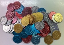 Lot of 100 Mardi Gras Doubloons - New Orleans & Lafayette Various Years & Colors picture