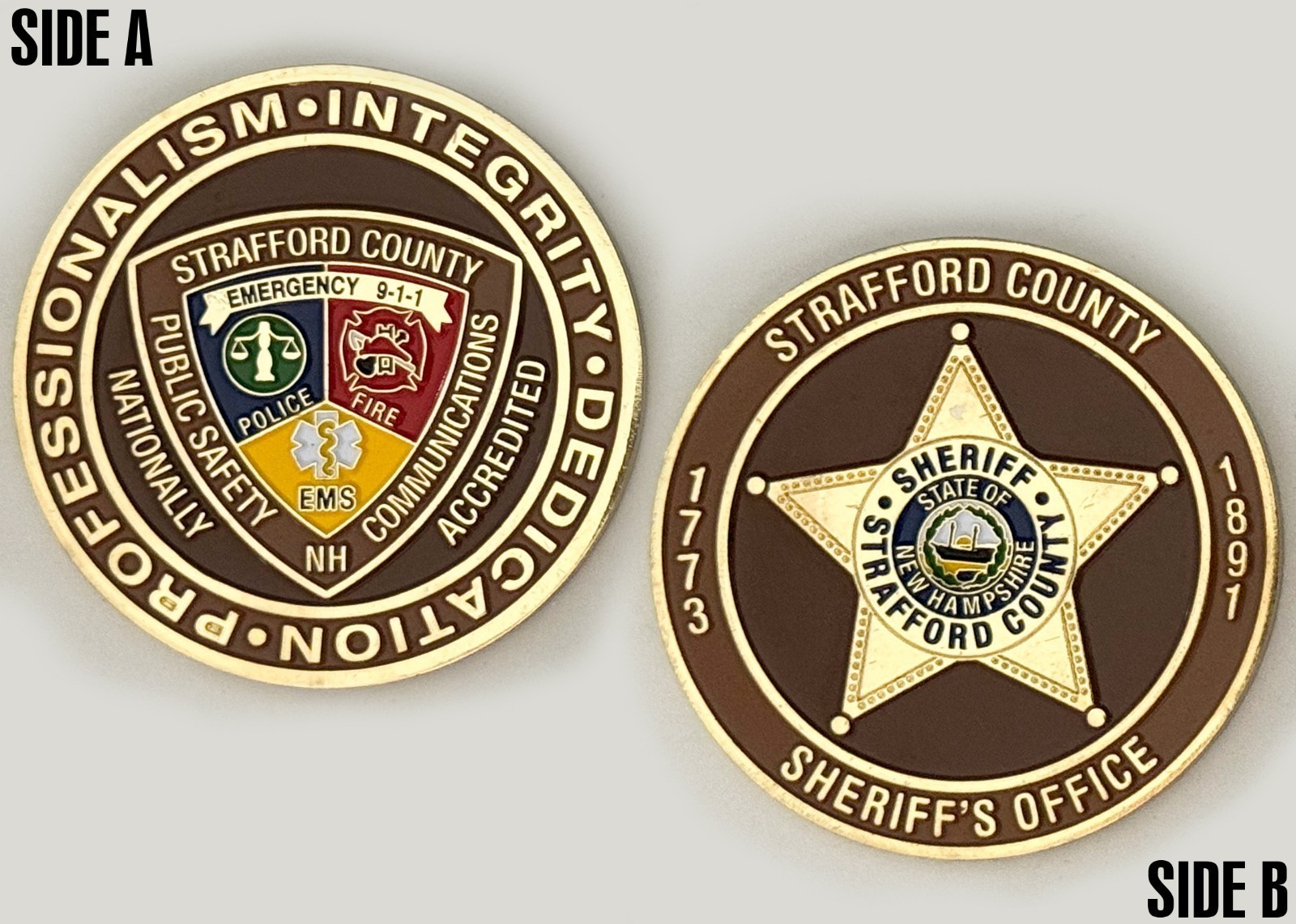 Strafford County Sheriff's Office Emergency Services Challenge Coin 2#15 Strafford County Sheriff's Office Emergency Services Challenge Coin 2#15