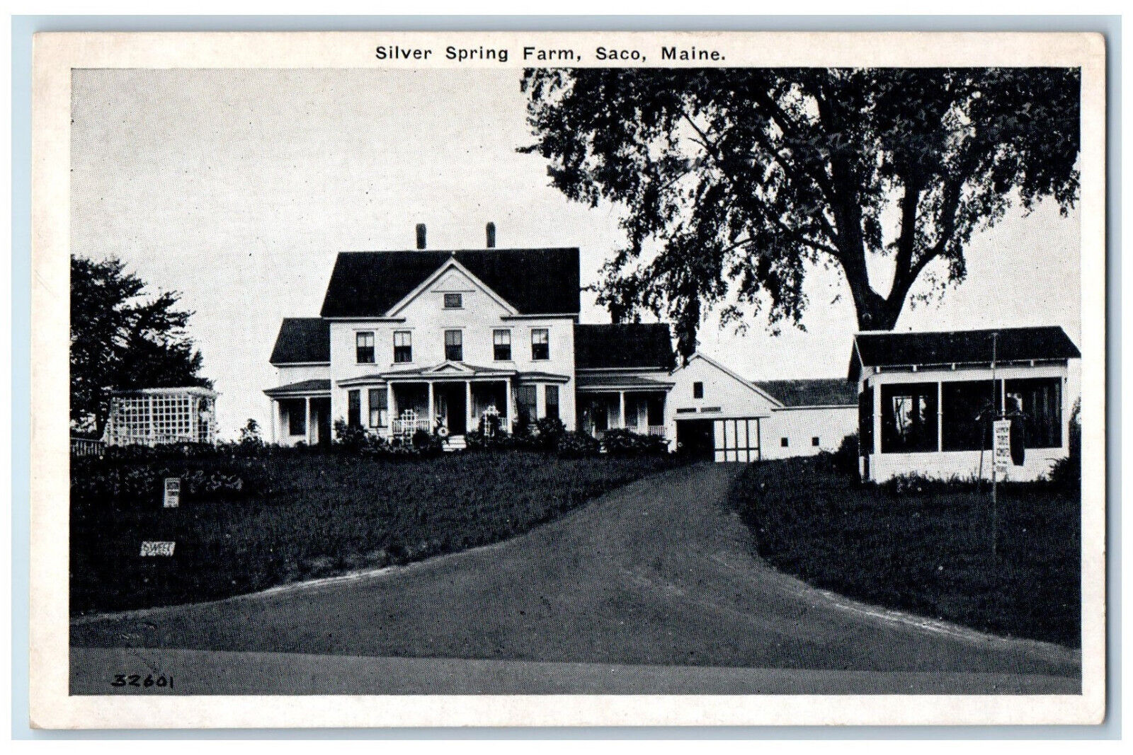 1933 Silver Spring Farm Saco Maine ME East Ryegate VT Posted Postcard