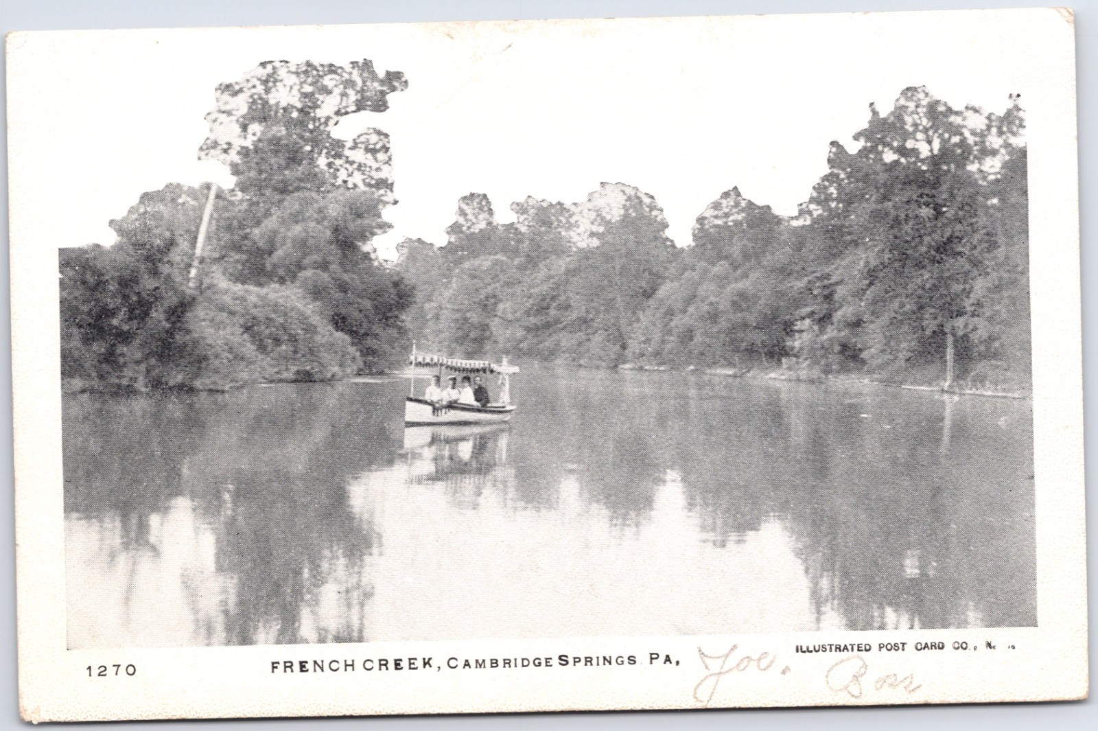 VINTAGE FRENCH CREEK CAMBRIDGE SPRINGS PENNSYLVANIA BOAT ~ POSTCARD QU VINTAGE FRENCH CREEK CAMBRIDGE SPRINGS PENNSYLVANIA BOAT ~ POSTCARD QU