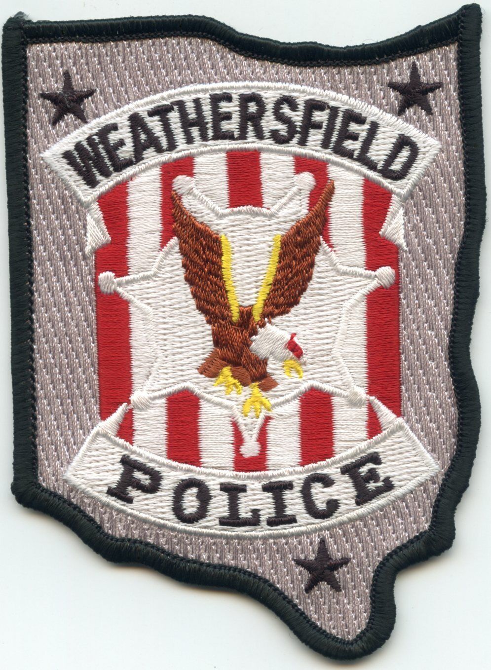 WEATHERSFIELD OHIO OH State Shape Shaped POLICE PATCH