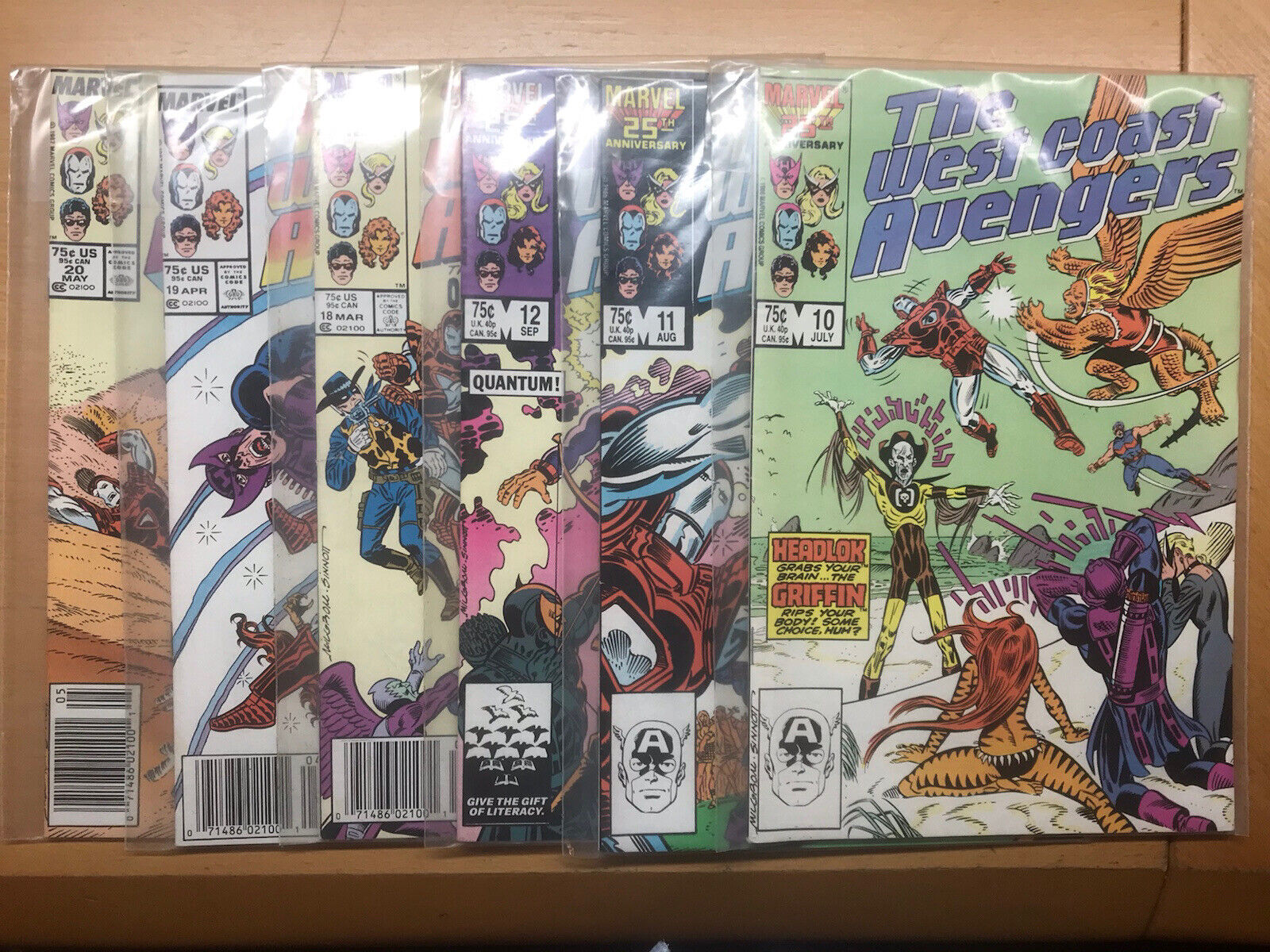 West Coast Avengers Marvel Comics 10-12 and 18-20 Lot 1985 VF/NM